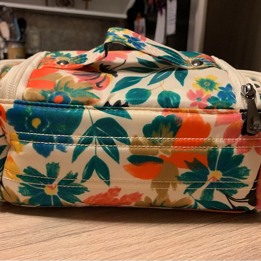 Lug Mini Trolley Floral Cream Cosmetic Toiletries Travel Bag